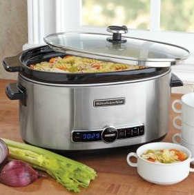 6-Quart Slow Cooker with Glass Lid